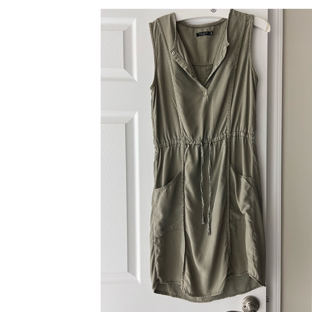 Green jean dress size s